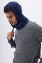 Balaclava – Brushed Cashmere Feather - Navy Blue - Unisex
