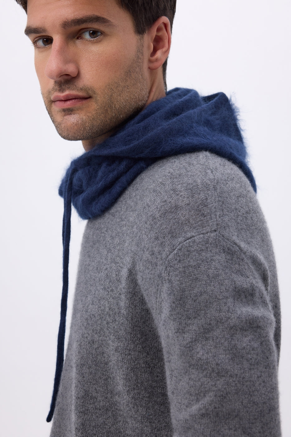 Balaclava – Brushed Cashmere Feather - Navy Blue - Unisex