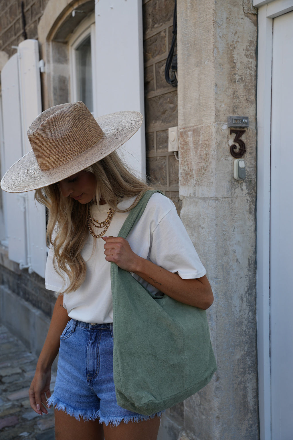 Bolso Nita de Piel - Verde Agua