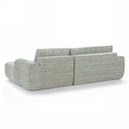 Feya - Canapé D'Angle Droit Compressé 4 Places - Tissu Chenille - Vert