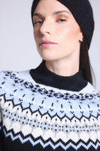 Jersey Filippa Mountain High - Negro Blanco Azul cielo - Mujer