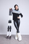 Jersey Filippa Mountain High - Negro Blanco Azul cielo - Mujer