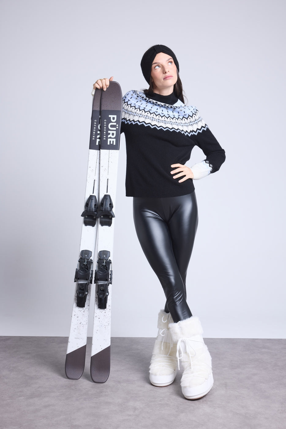 Jersey Filippa Mountain High - Negro Blanco Azul cielo - Mujer