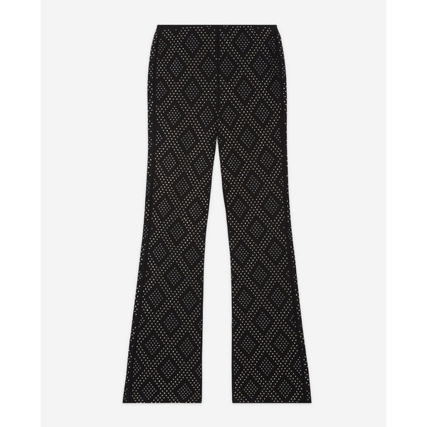 The Kooples - Pantalon Flare Taille Haute - Noir - Femme