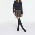 Straight Skirt - Black and Brown - Women