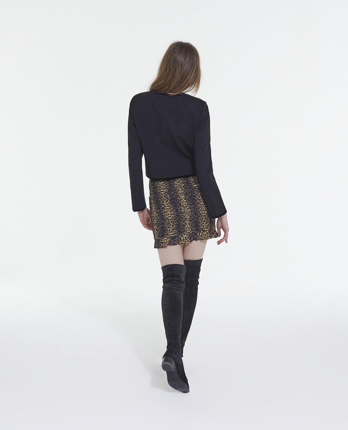 Straight Skirt - Black and Brown - Women