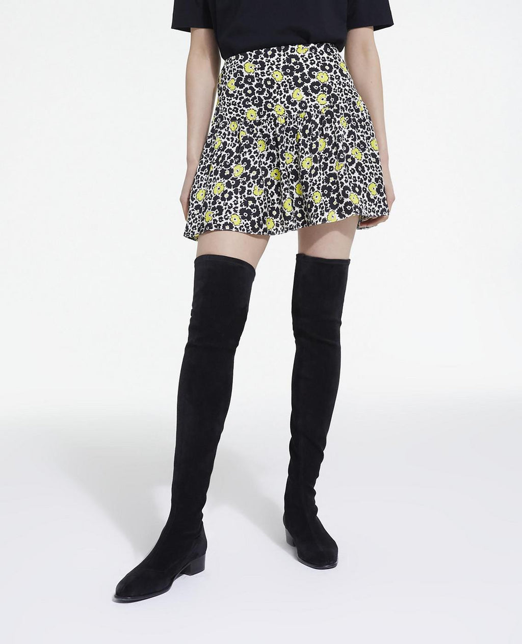 Skater Skirt - Black And Pistachio - Women