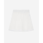 Falda trapecio de talle alto - Blanco - Mujer