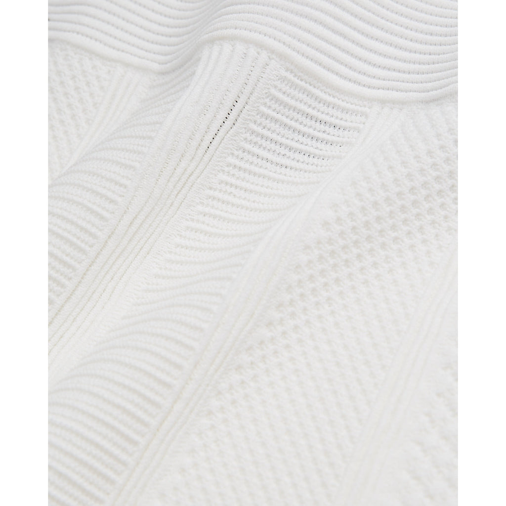 Falda trapecio de talle alto - Blanco - Mujer