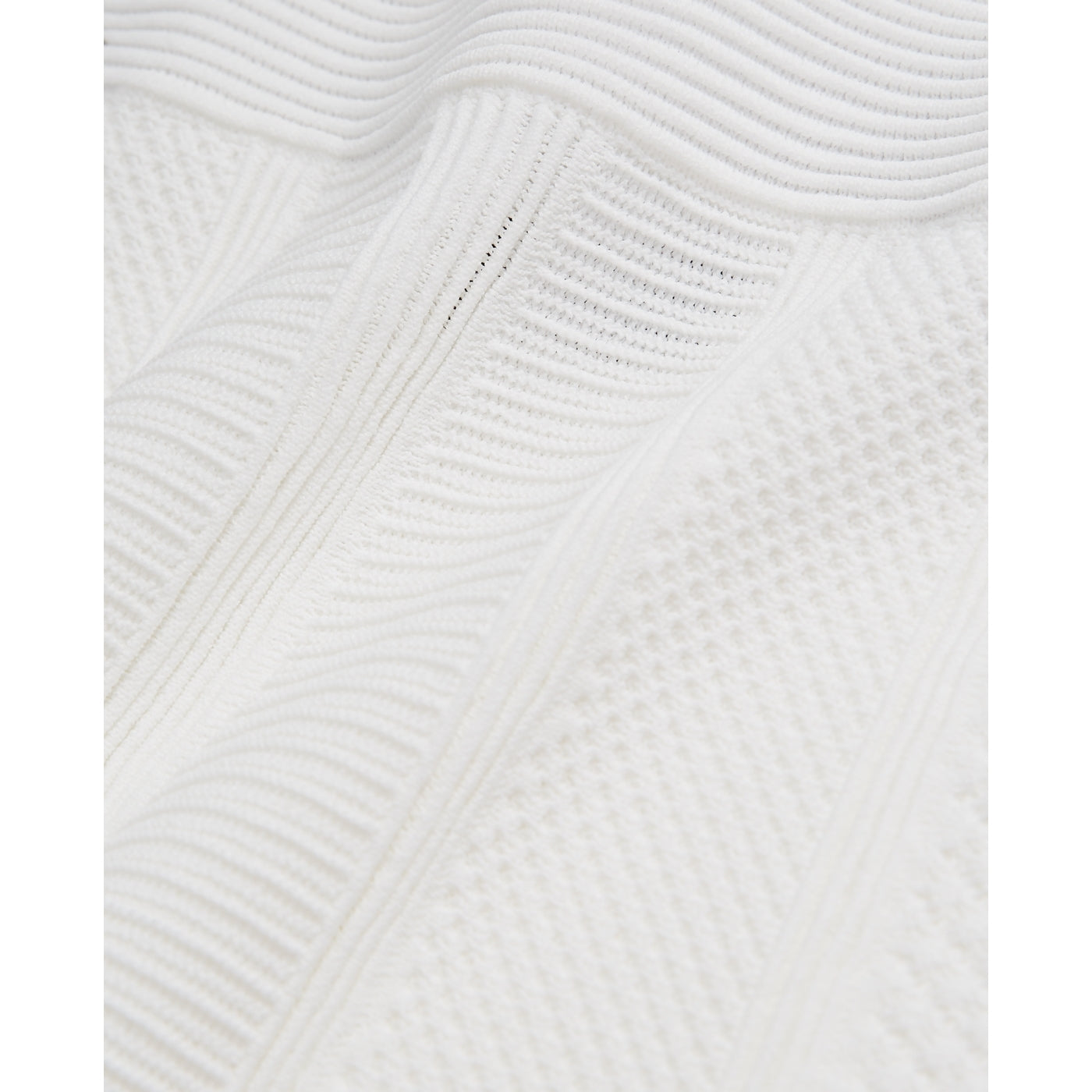 Falda trapecio de talle alto - Blanco - Mujer