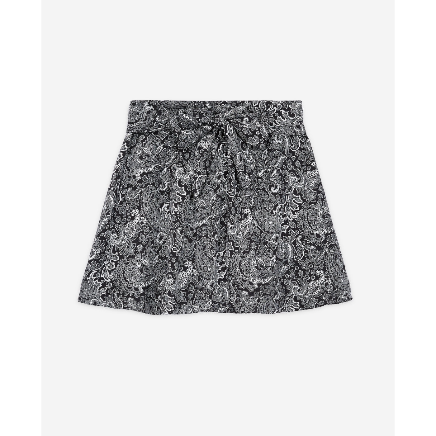 High Waisted Mini Skirt - Black And White - Women