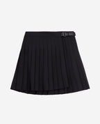 Falda cruzada de lana - Negro - Mujer