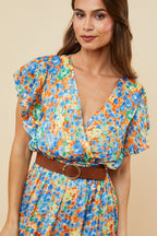 Vestido - Azul Naranja