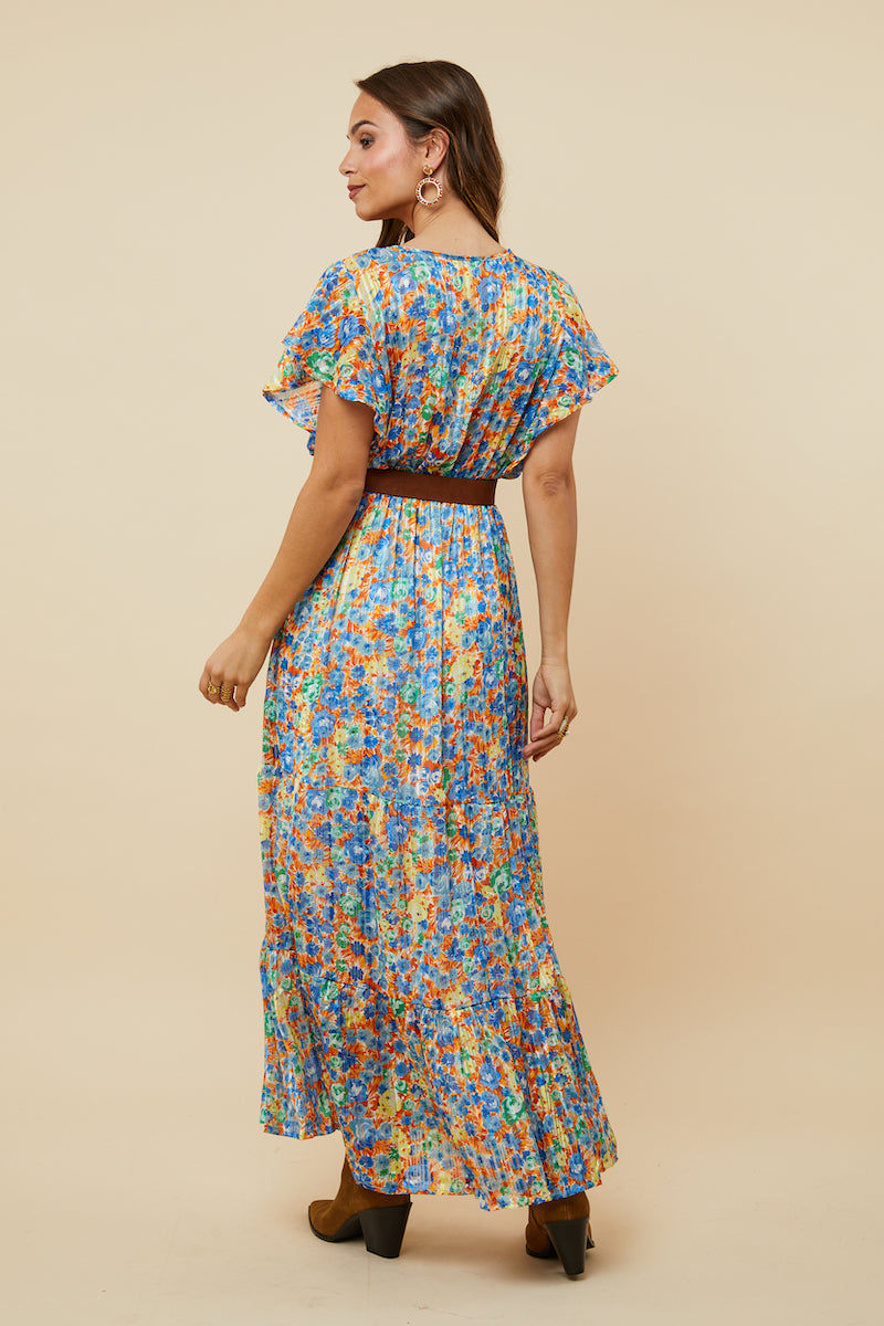 Vestido - Azul Naranja