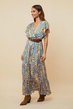 Vestido - Azul Naranja