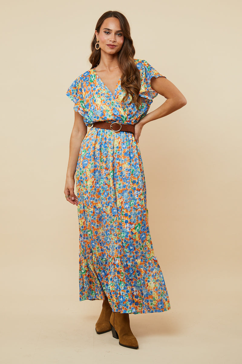 Vestido - Azul Naranja