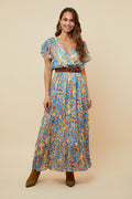 Vestido - Azul Naranja