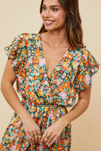 Vestido - Negro Naranja