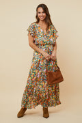 Vestido - Negro Naranja