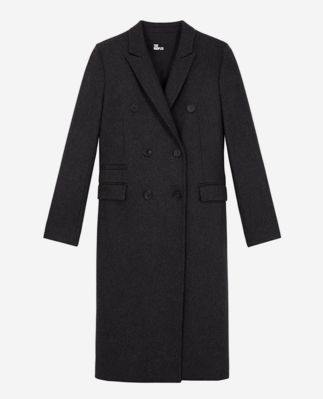 The Kooples - Double-Breasted Coat With Pointed Lapels - Women