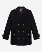 The Kooples - Caban En Laine - Noir - Femme