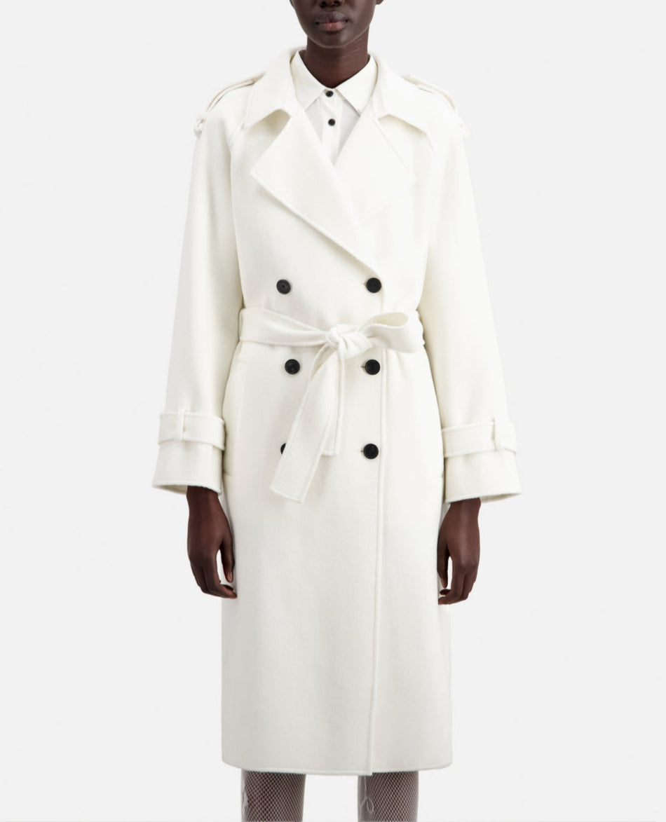 The Kooples - Manteau Longue En Laine Double Face - Femme