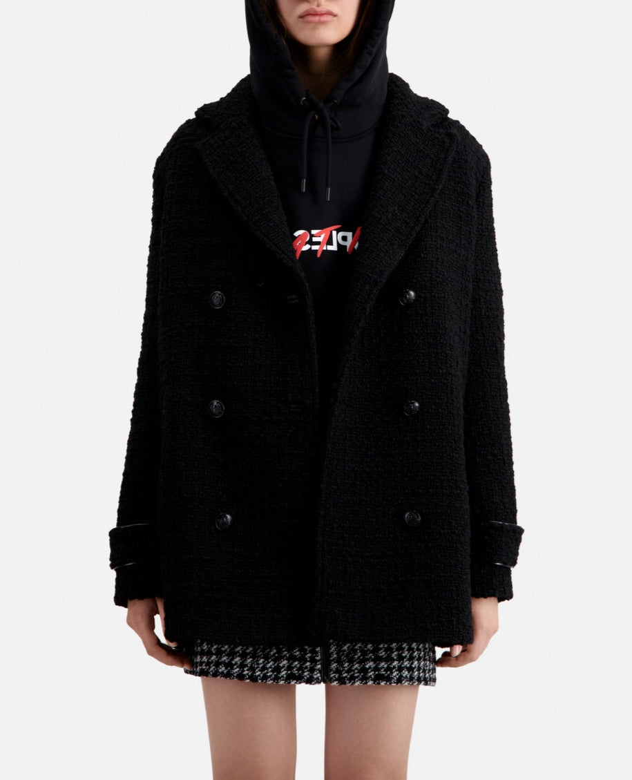 The Kooples - Manteau En Laine - Noir - Femme