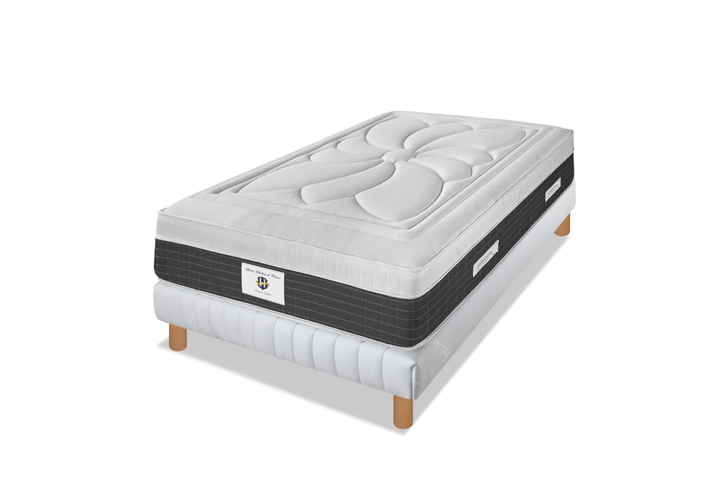 Fontainebleau - Mattress + Box Spring Set - White/Grey