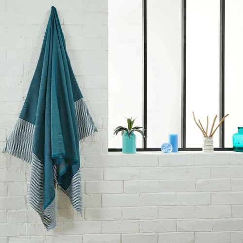 Honeycomb Fouta - Duck Blue