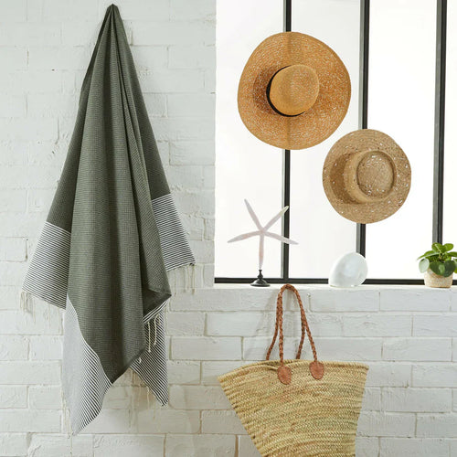Honeycomb Fouta - Olive Green