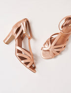 Carmen Heeled Sandals - Peach - Women