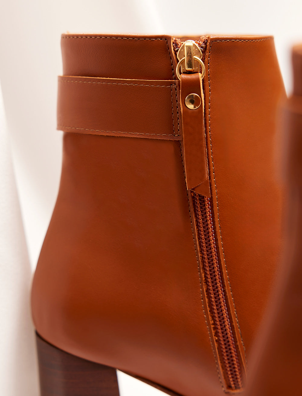 Giada Heeled Ankle Boots - Cognac - Women