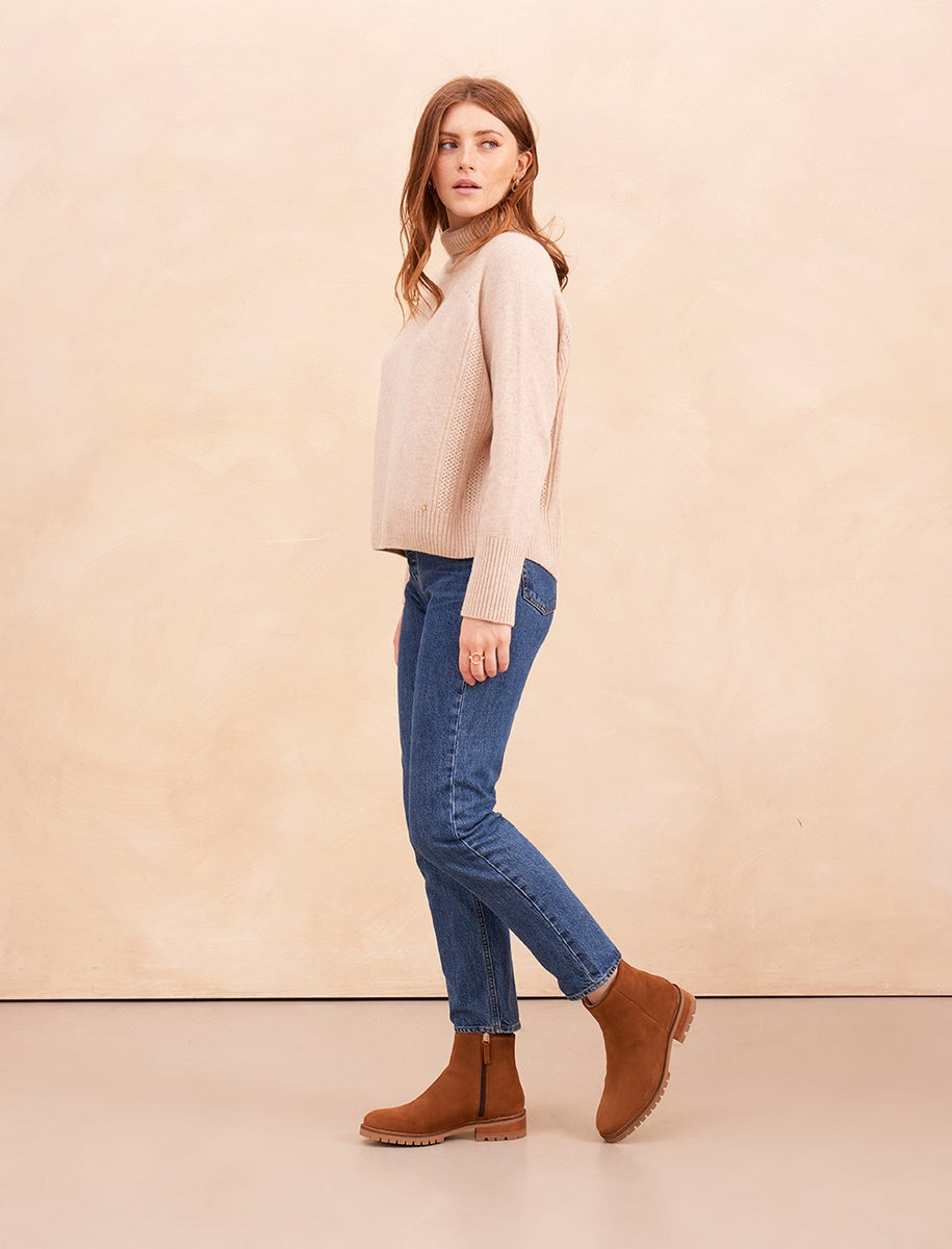 Bottines Mathilde - Châtain Fourrée - Femme