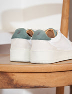 Vasco Lace-Up Sneakers - White & Cedar - Women