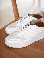 Vasco Lace-Up Sneakers - White & Cedar - Women
