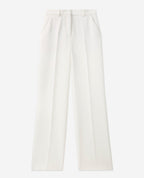 Pantalón recto de crepé crudo - Mujer