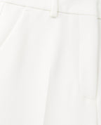 Pantalón recto de crepé crudo - Mujer