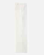 Pantalón recto de crepé crudo - Mujer