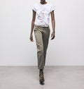 The Kooples - Pantalon Droit 7/8 - Kaki - Femme