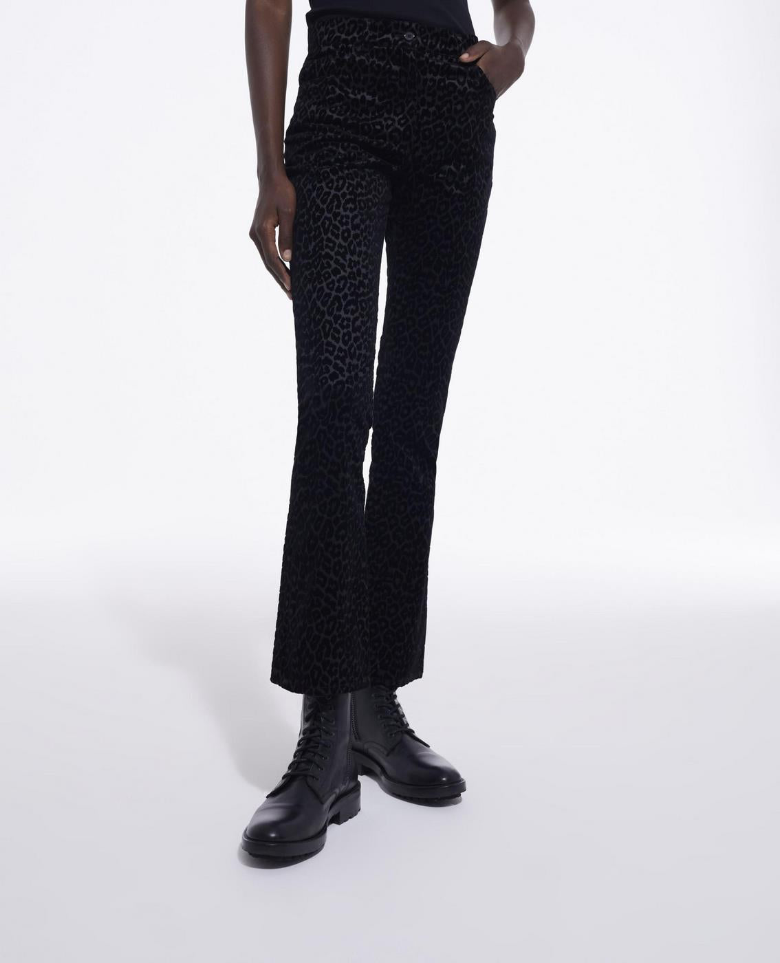 The Kooples - Pantalón Bootcut - Negro Y Gris Oscuro - Mujer