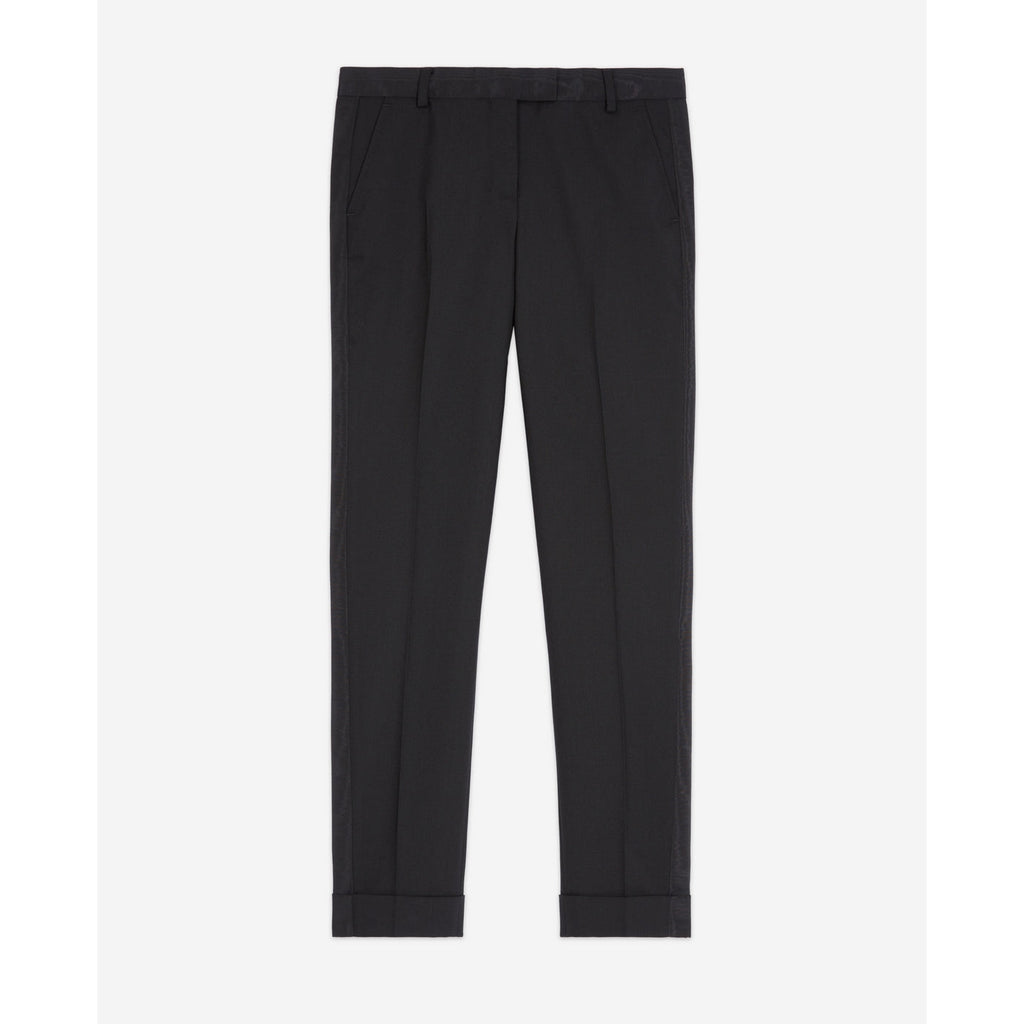 The Kooples - Pantalon Droit En Laine - Noir - Femme