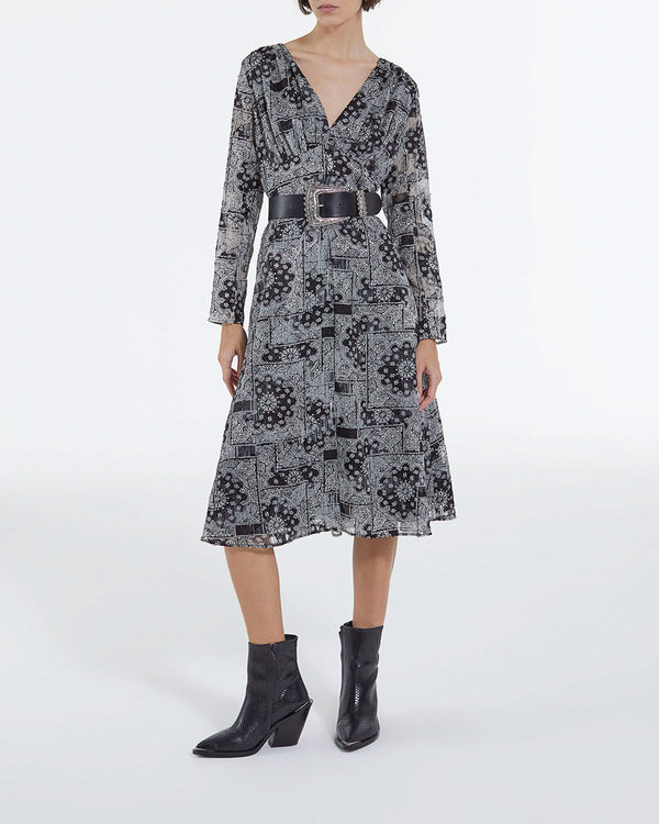 The Kooples - Long Bandana Print Dress - Women