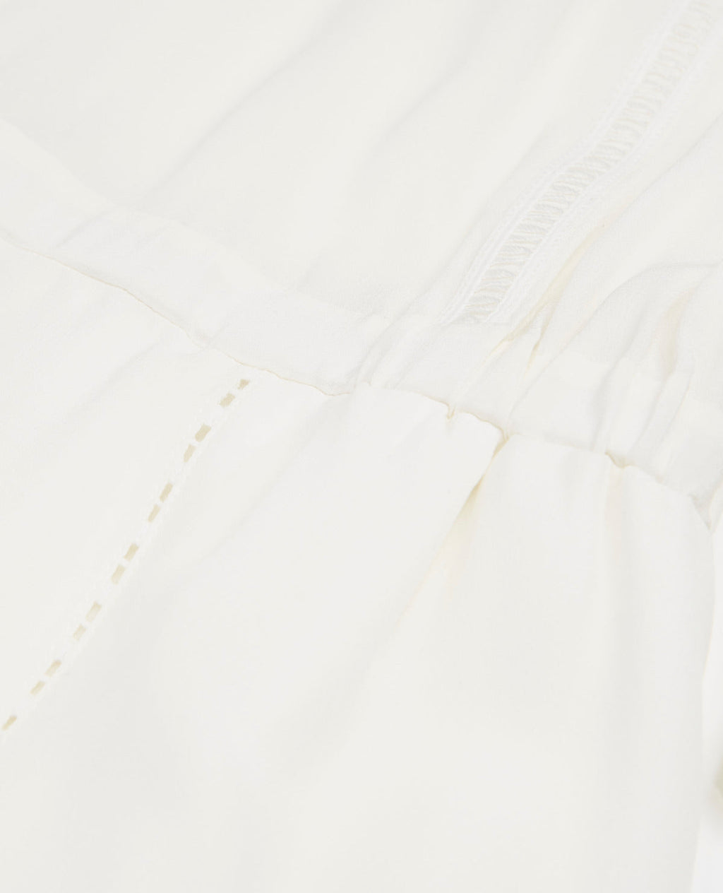 Short White Silk Dress With Tie Sleeves - Women