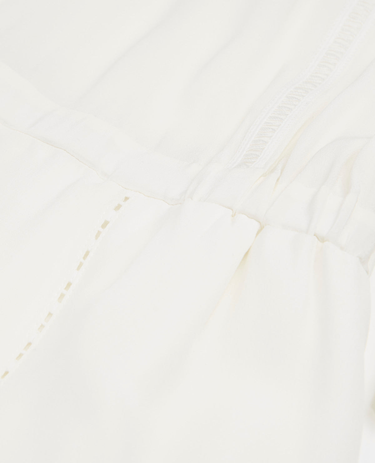 Short White Silk Dress With Tie Sleeves - Women