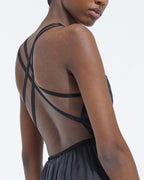 The Kooples - Long Black Silk Dress With Thin Straps - Women