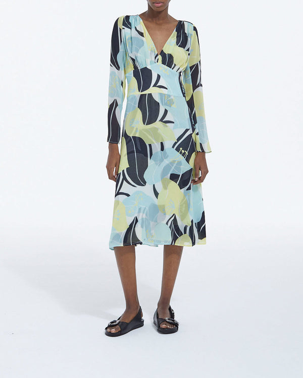The Kooples - Long Lightweight Printed Dress with Floral Pattern - Women