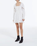 The Kooples - Short White Lightweight Dress with Embroidered Details - Women
