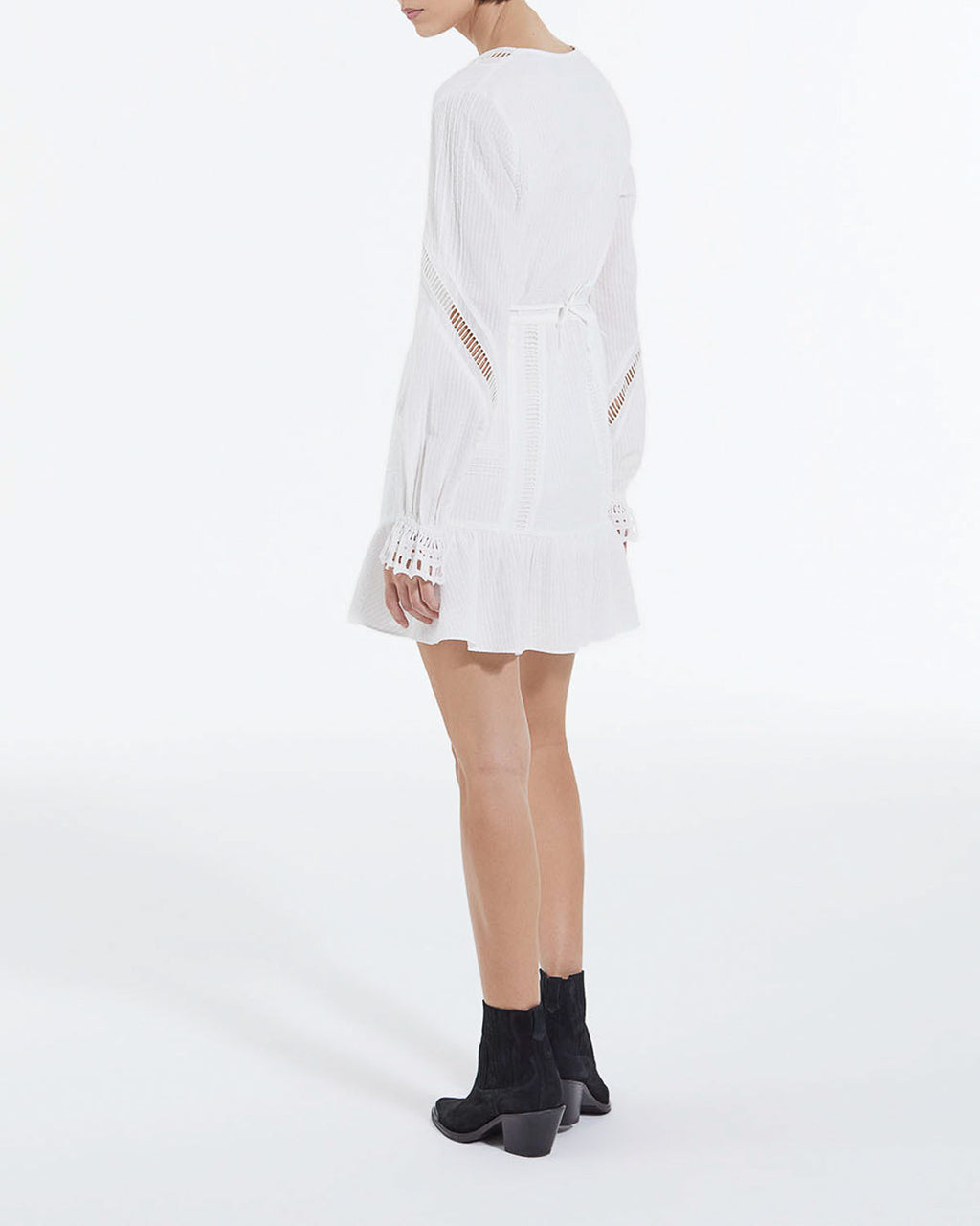 The Kooples - Short White Lightweight Dress with Embroidered Details - Women