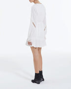 The Kooples - Short White Lightweight Dress with Embroidered Details - Women