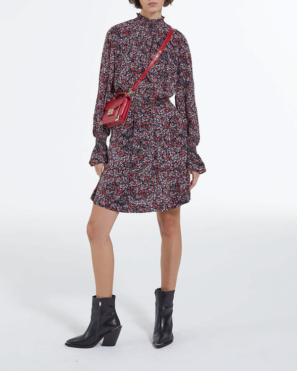 The Kooples - Vestido Corto Entallado Estampado Floral - Mujer